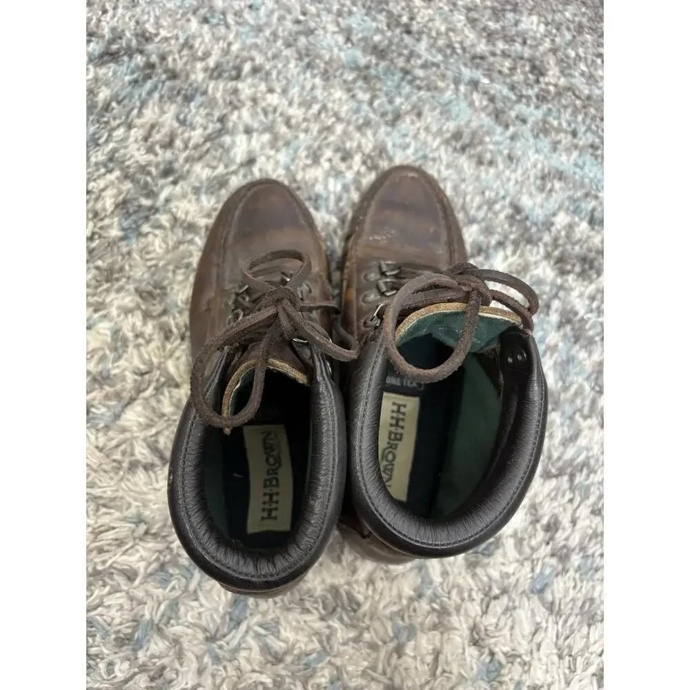 HH Brown Boots Womens Size 7 Moc Toe Gore Tex High Ankle Leather Hand Crafted